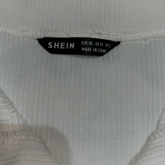 SHEIN Long Sleeve Collared Ribbed Crop Top X-Small - Picture 2 of 7